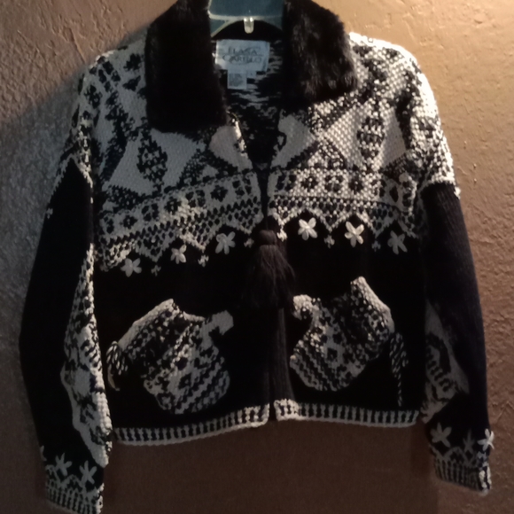 Elana Carello Zip Up Mitten Sweater - Picture 1 of 4